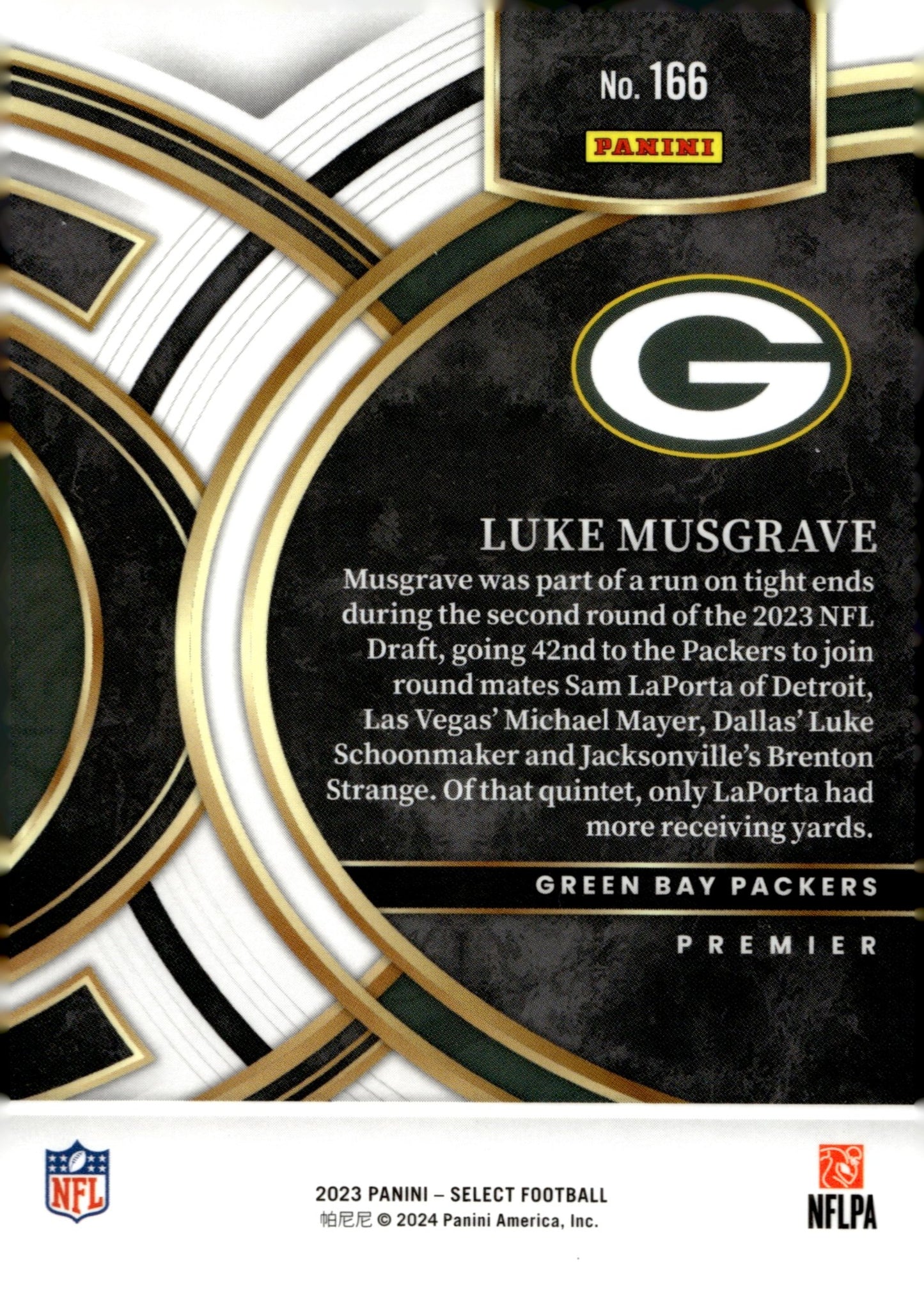Luke Musgrave 2023 Panini Select RC #166 - Collector Store LLC