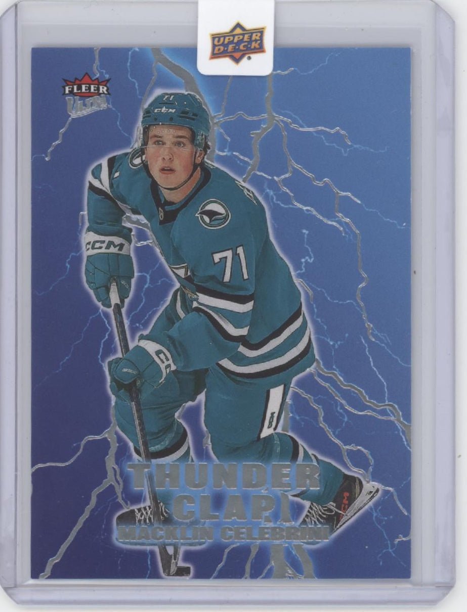 Macklin Celebrini 2025 Upper Deck Fleer Ultra Thunder Clap #3 #1 - Collector Store LLC