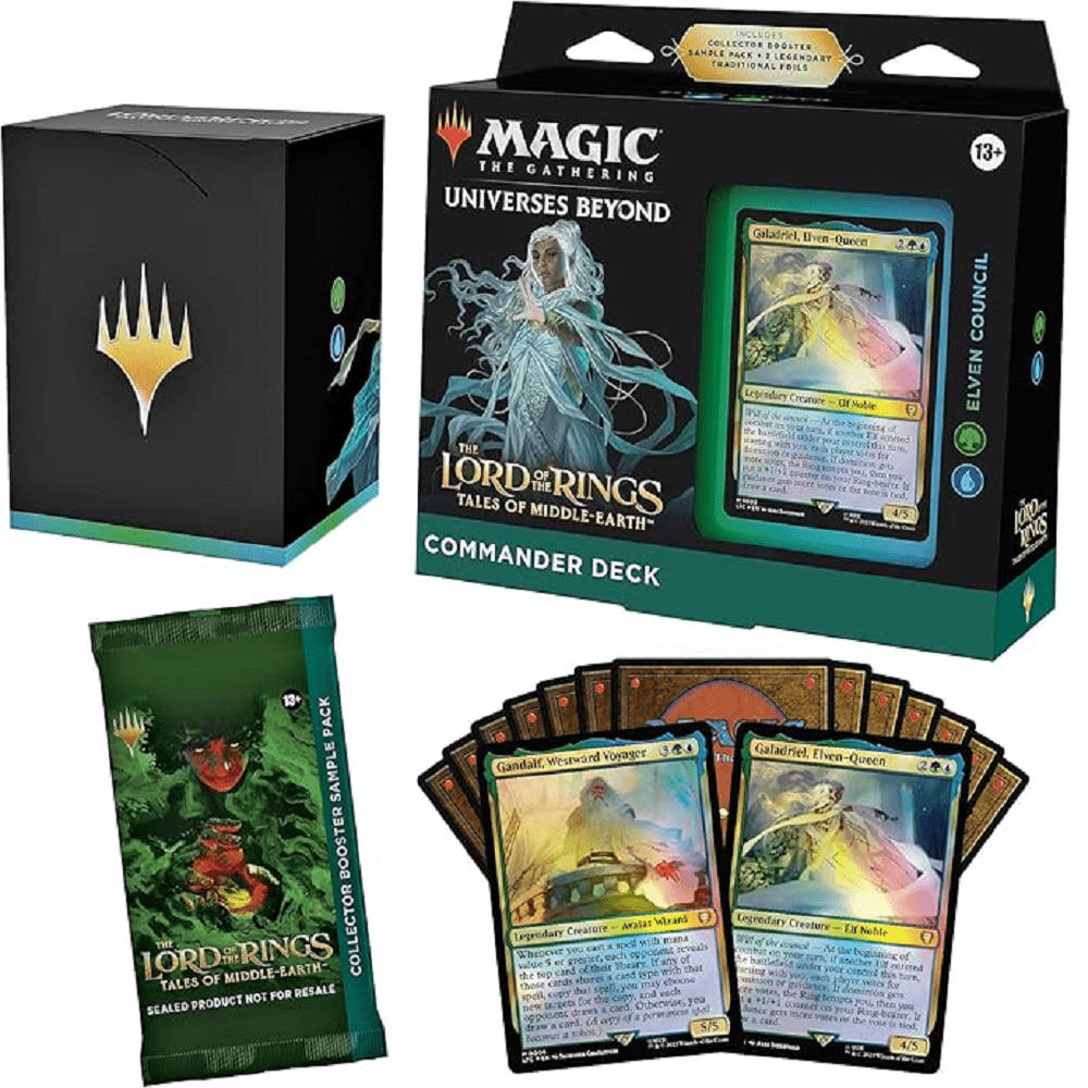 Magic the Gathering: Lord of the Rings Tales of Middle - earth Commander Deck Elven Council - Collector Store LLC