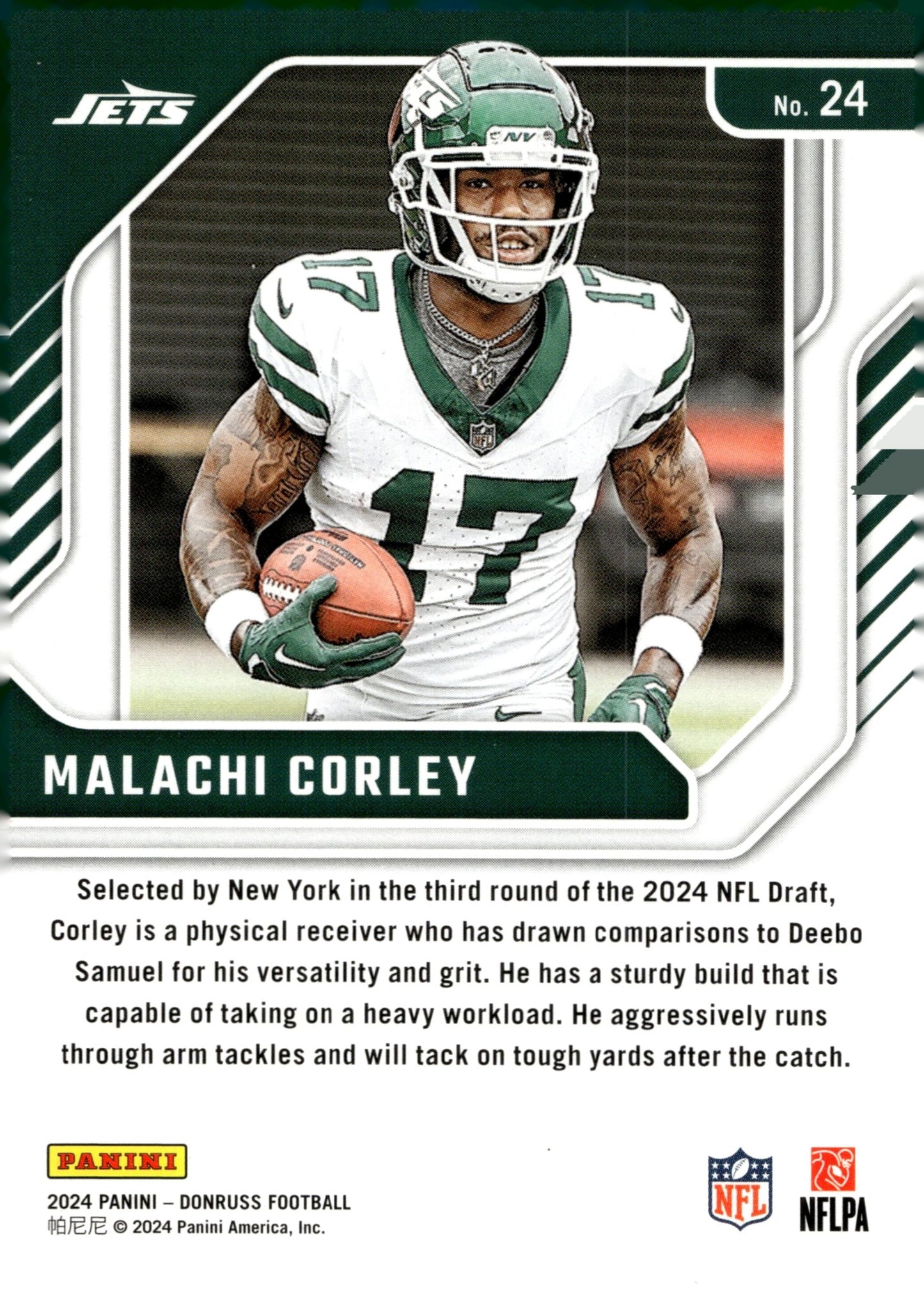 Malachi Corley 2024 Panini Donruss Elite Series Rookies RC #24 - Collector Store LLC