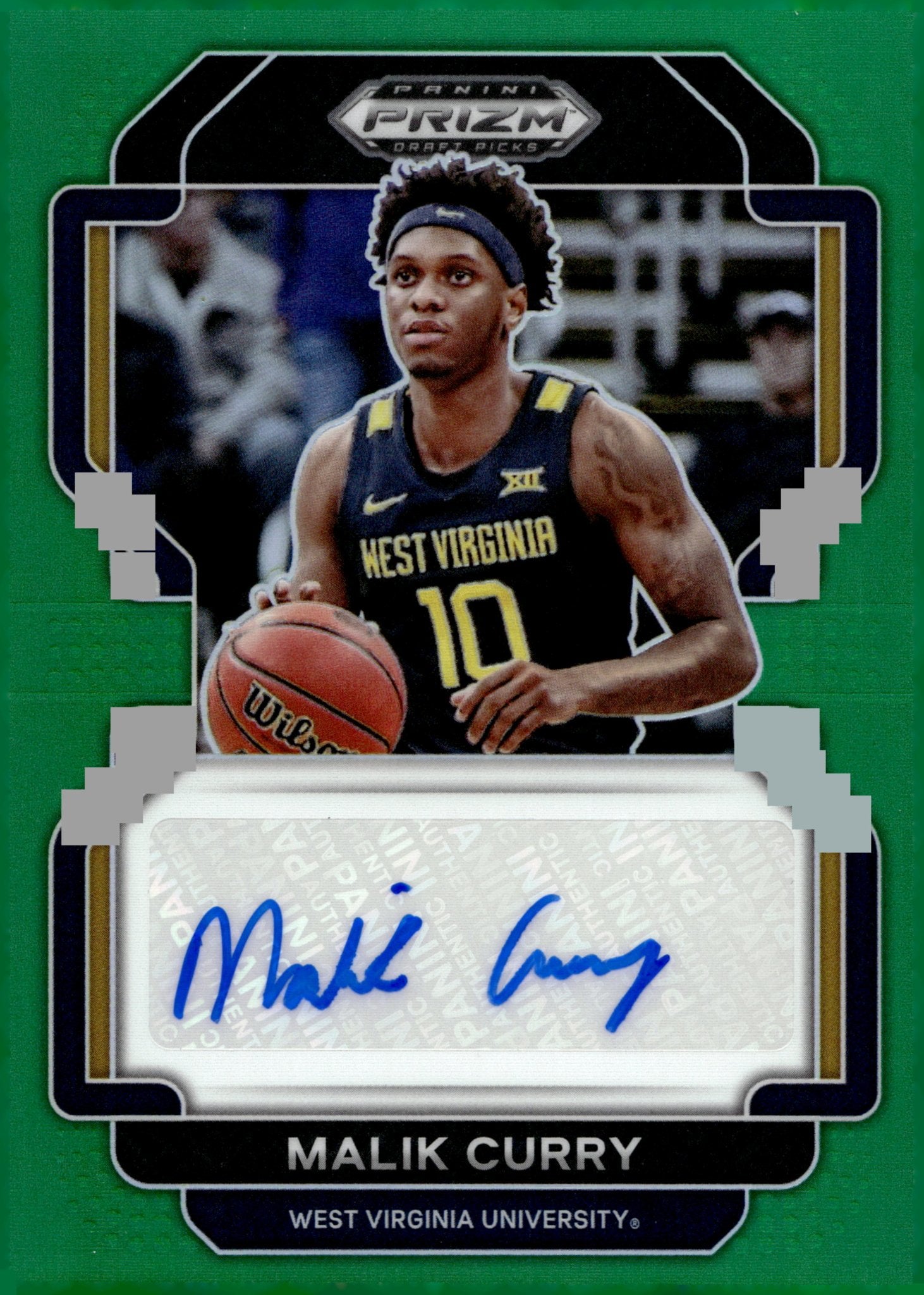 Malik Curry 2022 Panini Prizm Draft Picks Green Prizm Auto #DP - CUR - Collector Store LLC