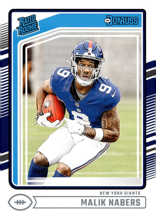 Malik Nabers 2024 Panini Donruss Rated Rookie RC #383 - Collector Store LLC