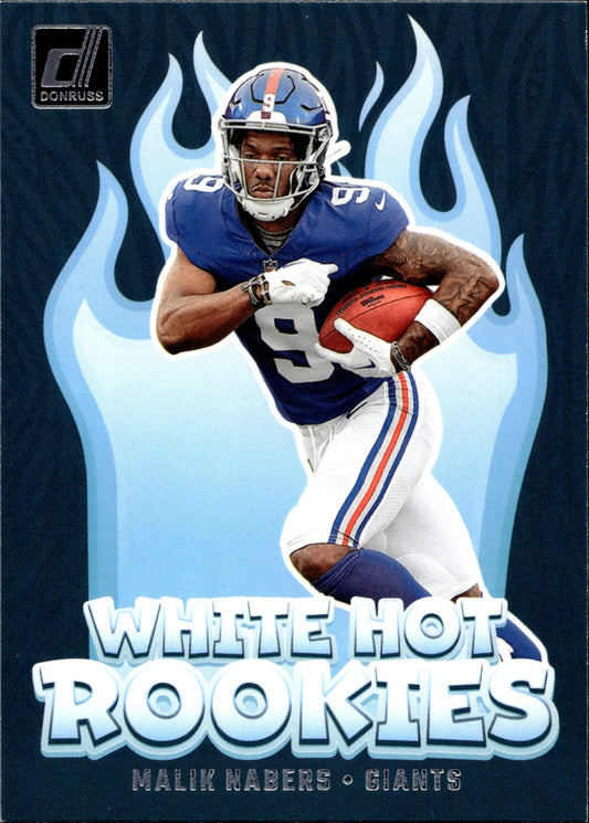 Malik Nabers 2024 Panini Donruss White Hot Rookies RC #WH10 #1 - Collector Store LLC