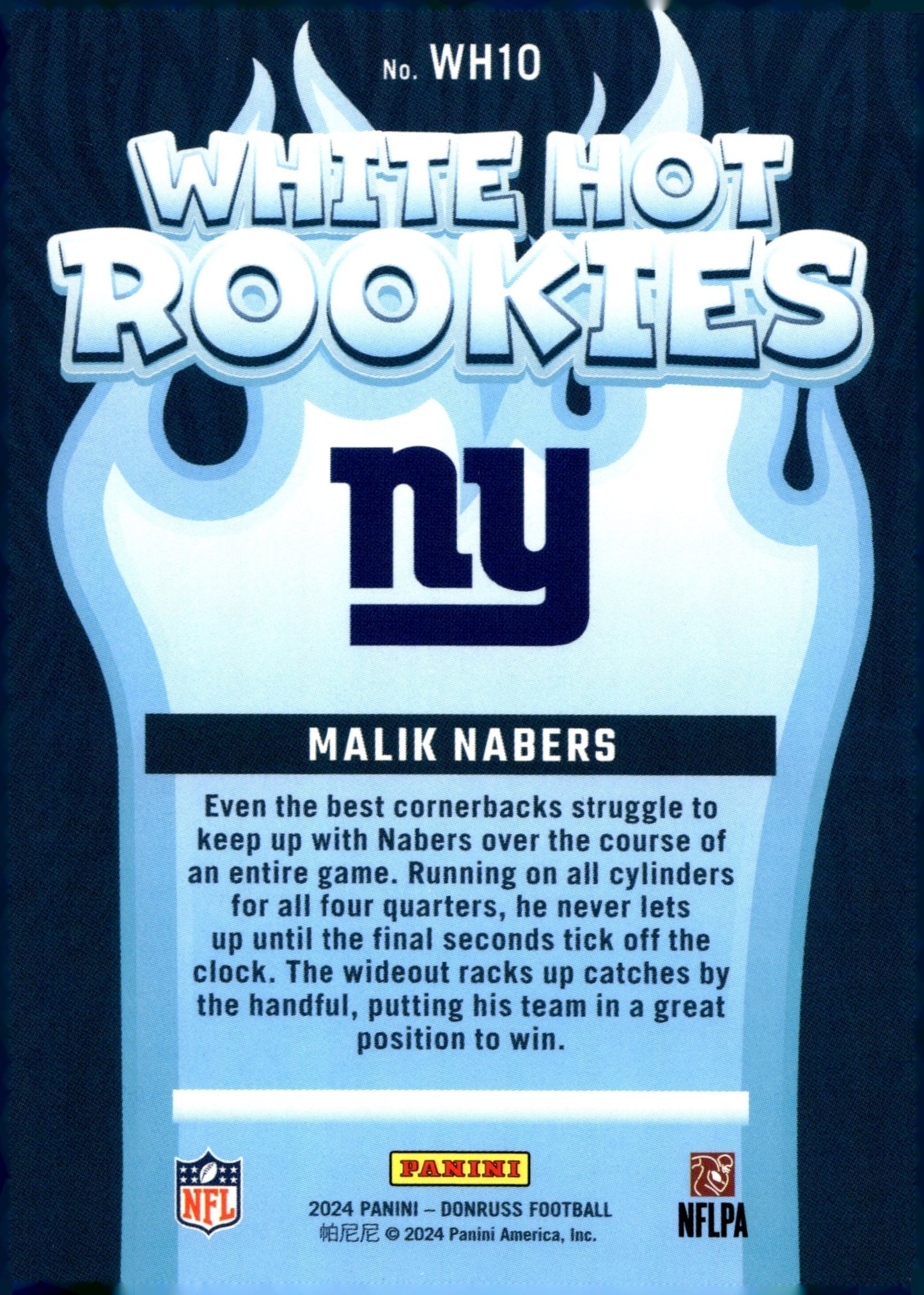 Malik Nabers 2024 Panini Donruss White Hot Rookies RC #WH10 #2 - Collector Store LLC