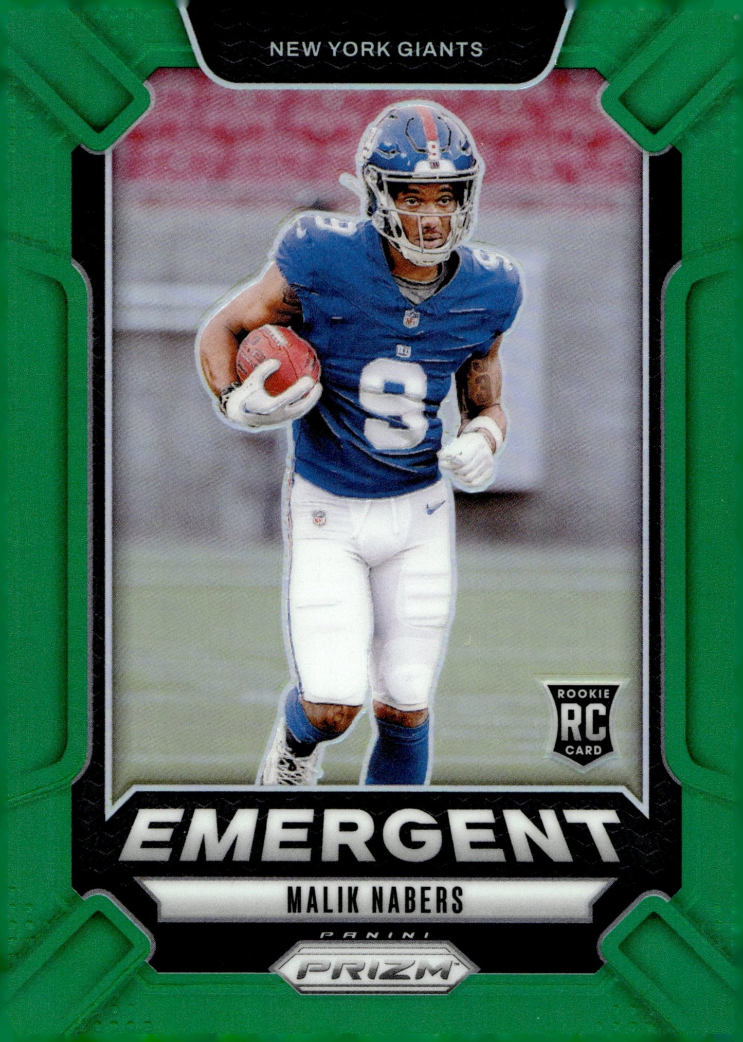 Malik Nabers 2024 Panini Prizm Emergent Green Prizm RC #6 - Collector Store LLC