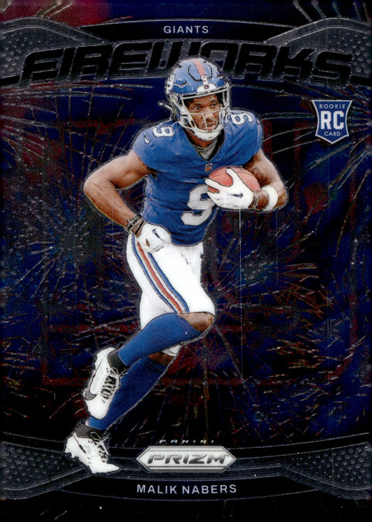 Malik Nabers 2024 Panini Prizm Fireworks RC #21 #2 - Collector Store LLC