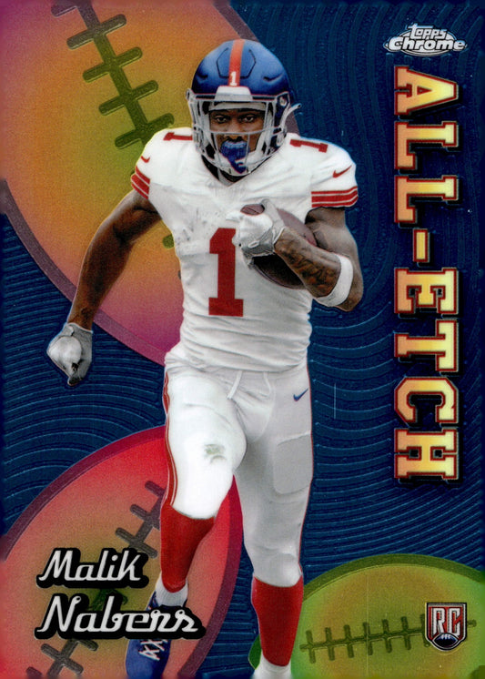 Malik Nabers 2024 Topps Chrome All Etch Blue RC #CAE - MN - Collector Store LLC