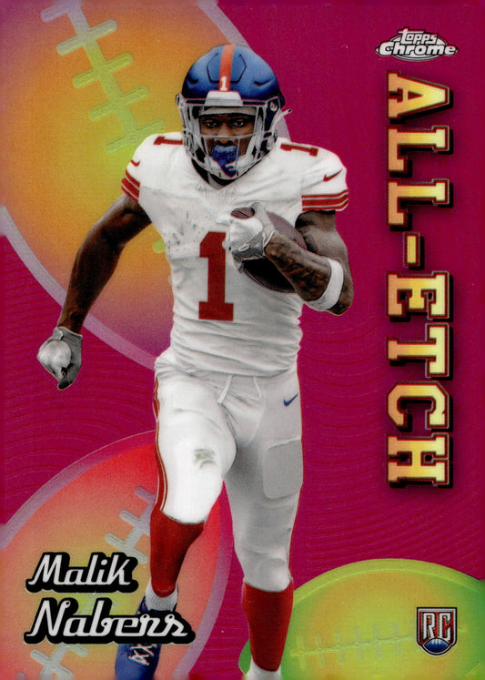 Malik Nabers 2024 Topps Chrome All Etch Pink RC #CAE - MN - Collector Store LLC