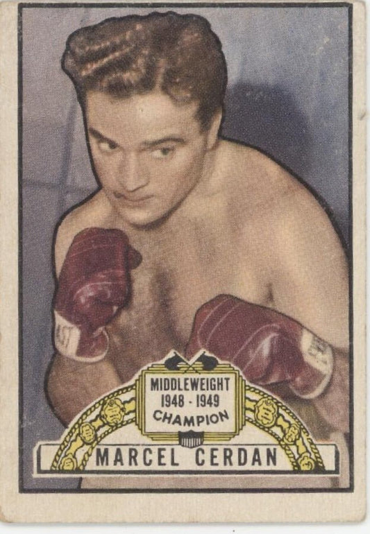 Marcel Cerdan 1951 Topps Ringside #5 VG - Collector Store LLC