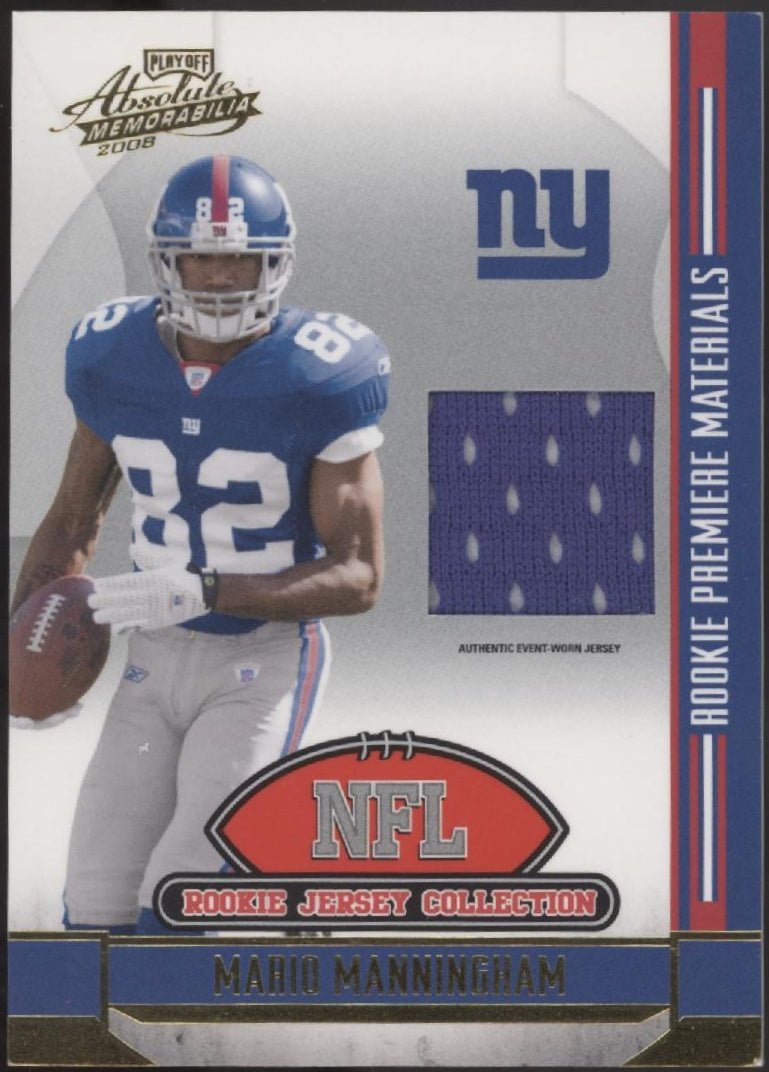 Mario Manningham 2008 Playoff Absolute Memorabilia Swatch RC #21 - Collector Store LLC