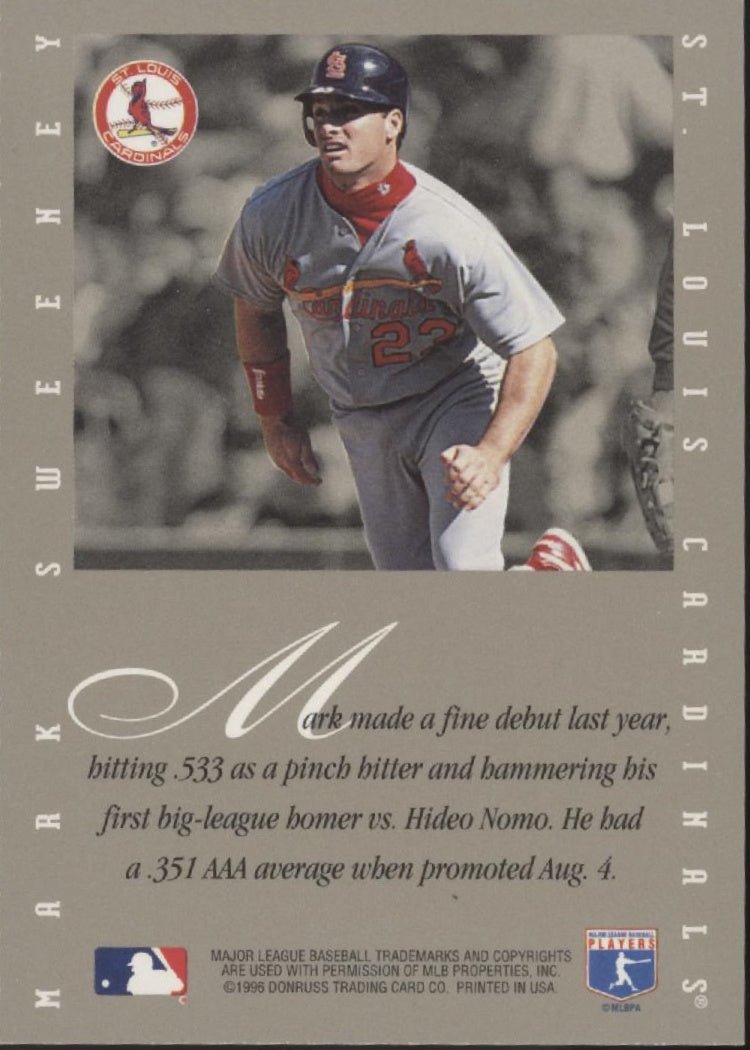 Mark Sweeney 1996 Leaf Signature Series Auto - Collector Store LLC