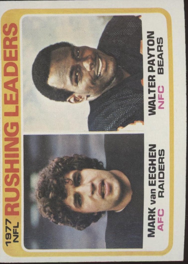 Mark Van Eeghen / Walter Payton 1978 Topps Rushing Leaders #333 - Collector Store LLC