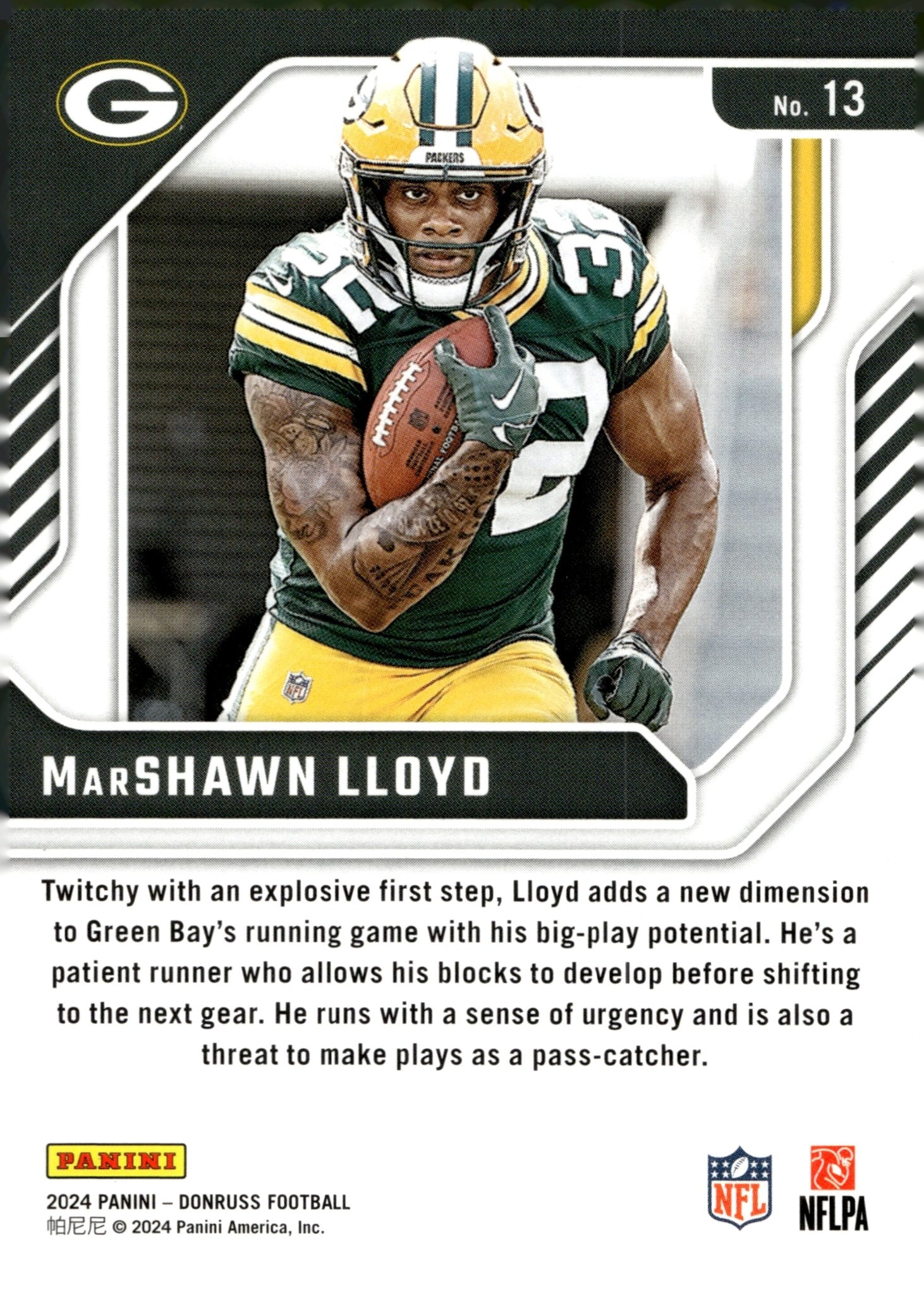 MarShawn Lloyd 2024 Panini Donruss Elite Series Rookies RC #13 - Collector Store LLC