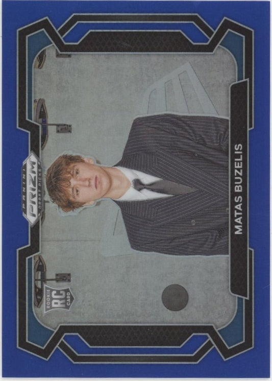 Matas Buzelis 2024 Panini Prizm Draft Picks Variation Blue Prizm RC 169/199 #67 - Collector Store LLC