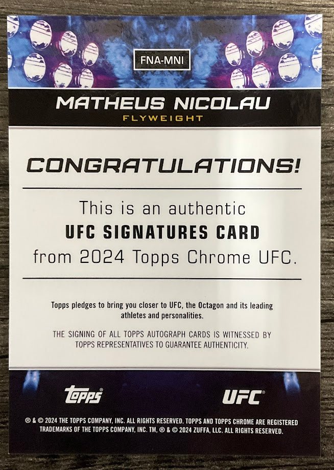Matheus Nicolau 2024 Topps Chrome Auto #FNA - MNI - Collector Store LLC