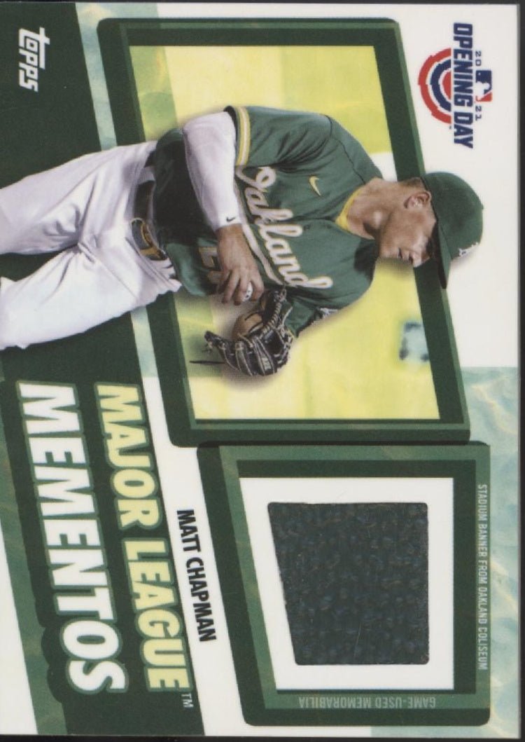 Matt Chapman 2021 Topps Opening Day Major League Mementos Relic #MLMR - MC - Collector Store LLC