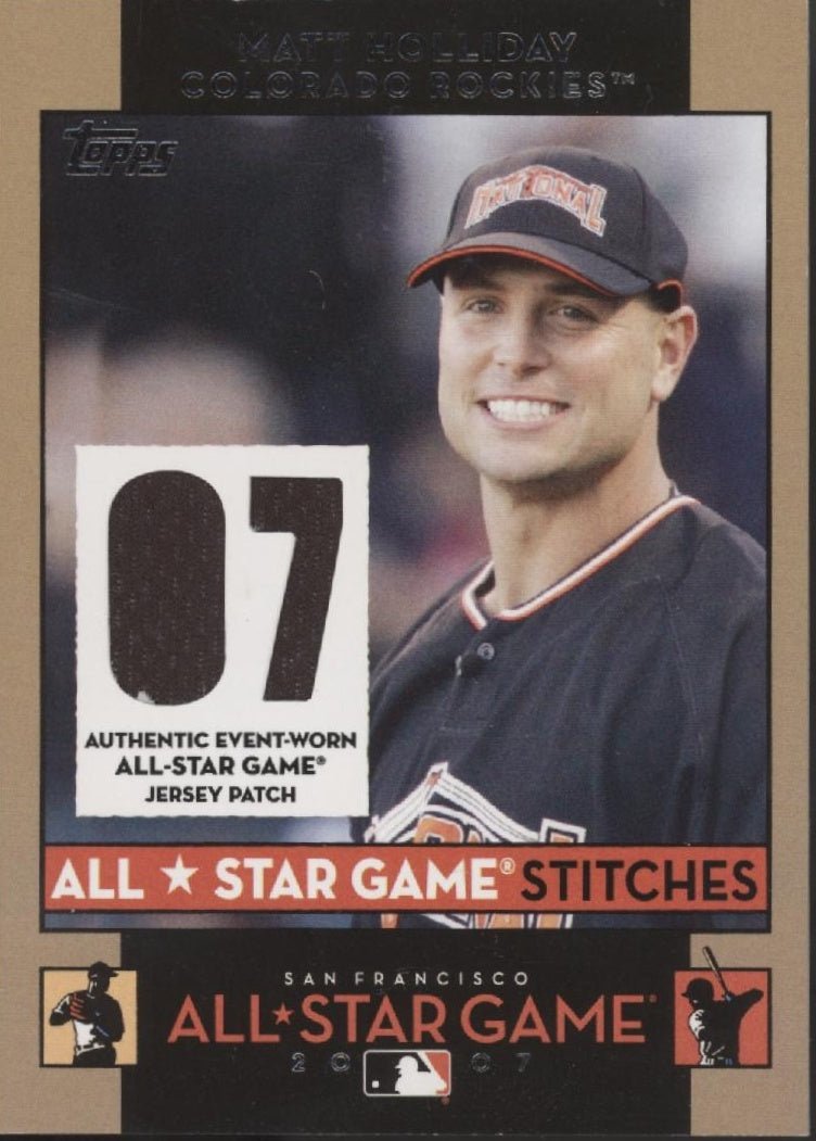 Matt Holiday 2007 Topps All Star Game Stitches Swatch #ASMH - Collector Store LLC