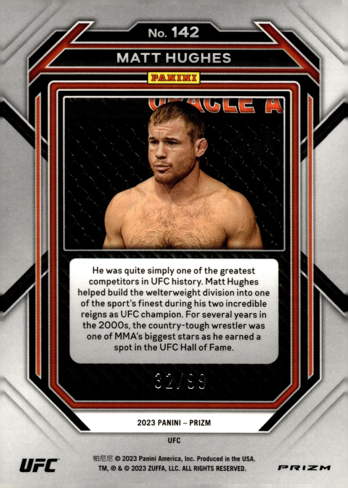 Matt Hughes 2023 Panini Prizm Silver Pandora Box Prizm 32/99 #142 - Collector Store LLC