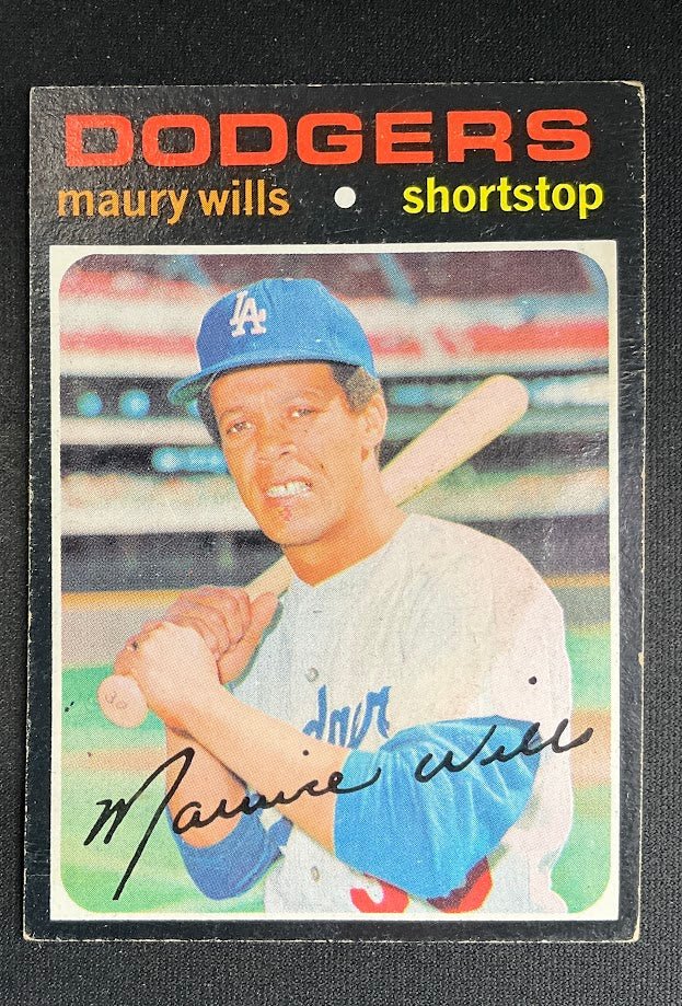 Maury Wills 1971 Topps #385 Los Angeles Dodgers VG - Collector Store LLC