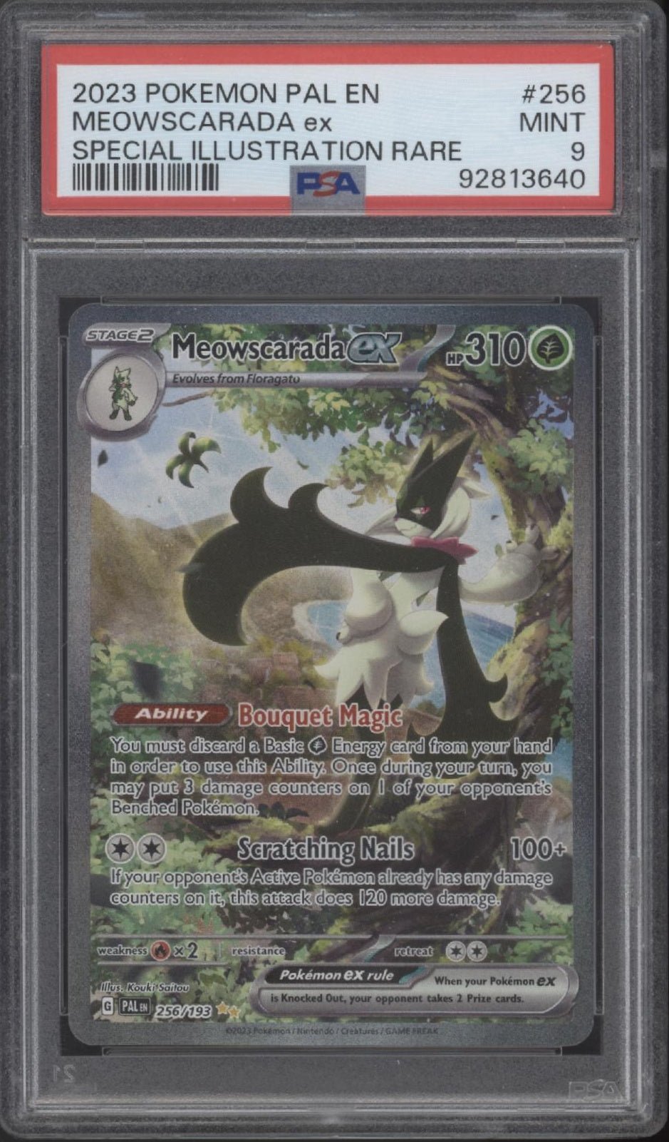 Meowscarada ex Pokemon Paldea Evolved Special Illustration Rare 256 PSA 9 - Collector Store LLC