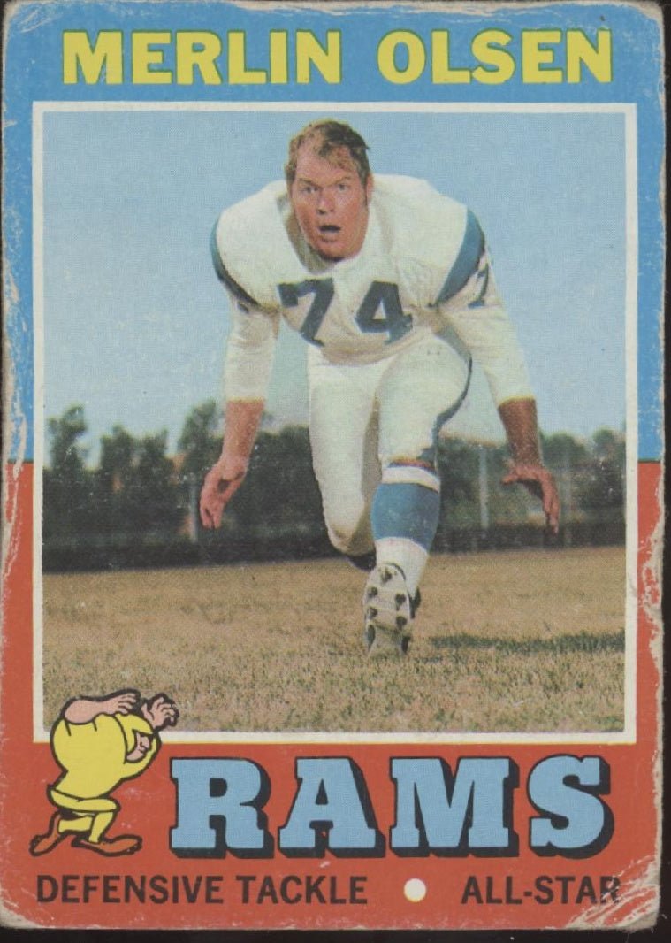 Merlin Olsen 1971 Topps #125 Los Angeles Rams GD - Collector Store LLC