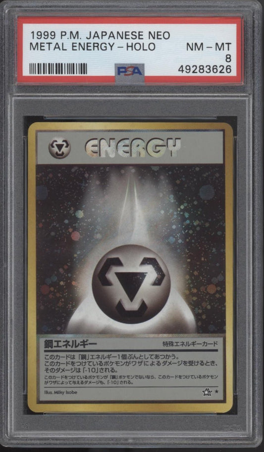Metal Energy Pokemon Neo Genesis Holo Japanese PSA 8 - Collector Store LLC