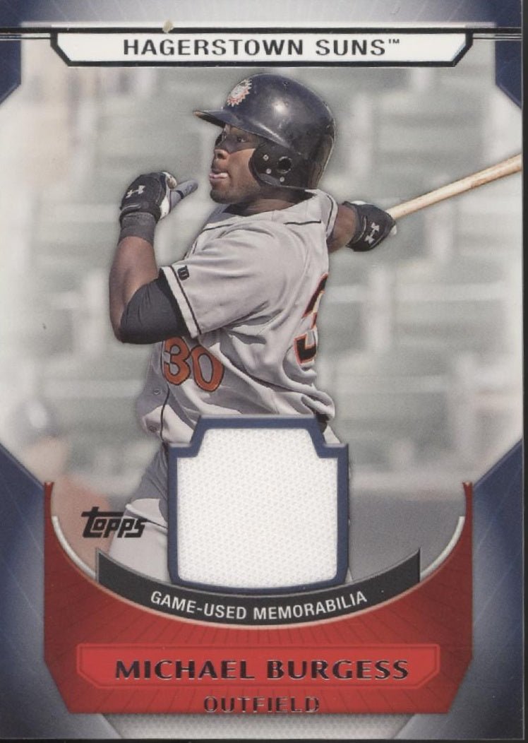 Michael Burgess 2011 Topps Pro Debut Hagerstown Suns Swatch #MM - MB - Collector Store LLC