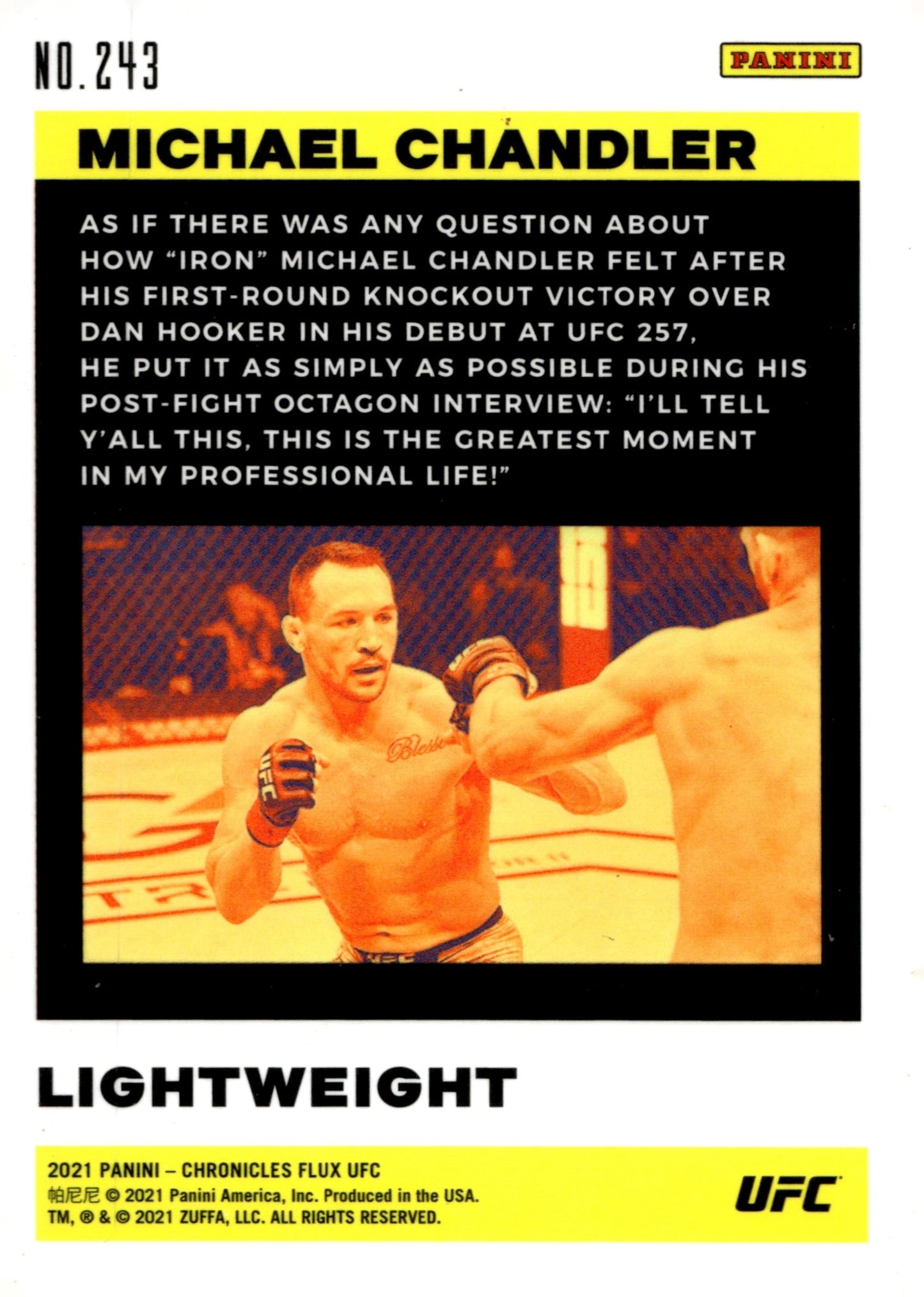 Michael Chandler 2021 Panini Chronicles Flux RC #243 - Collector Store LLC