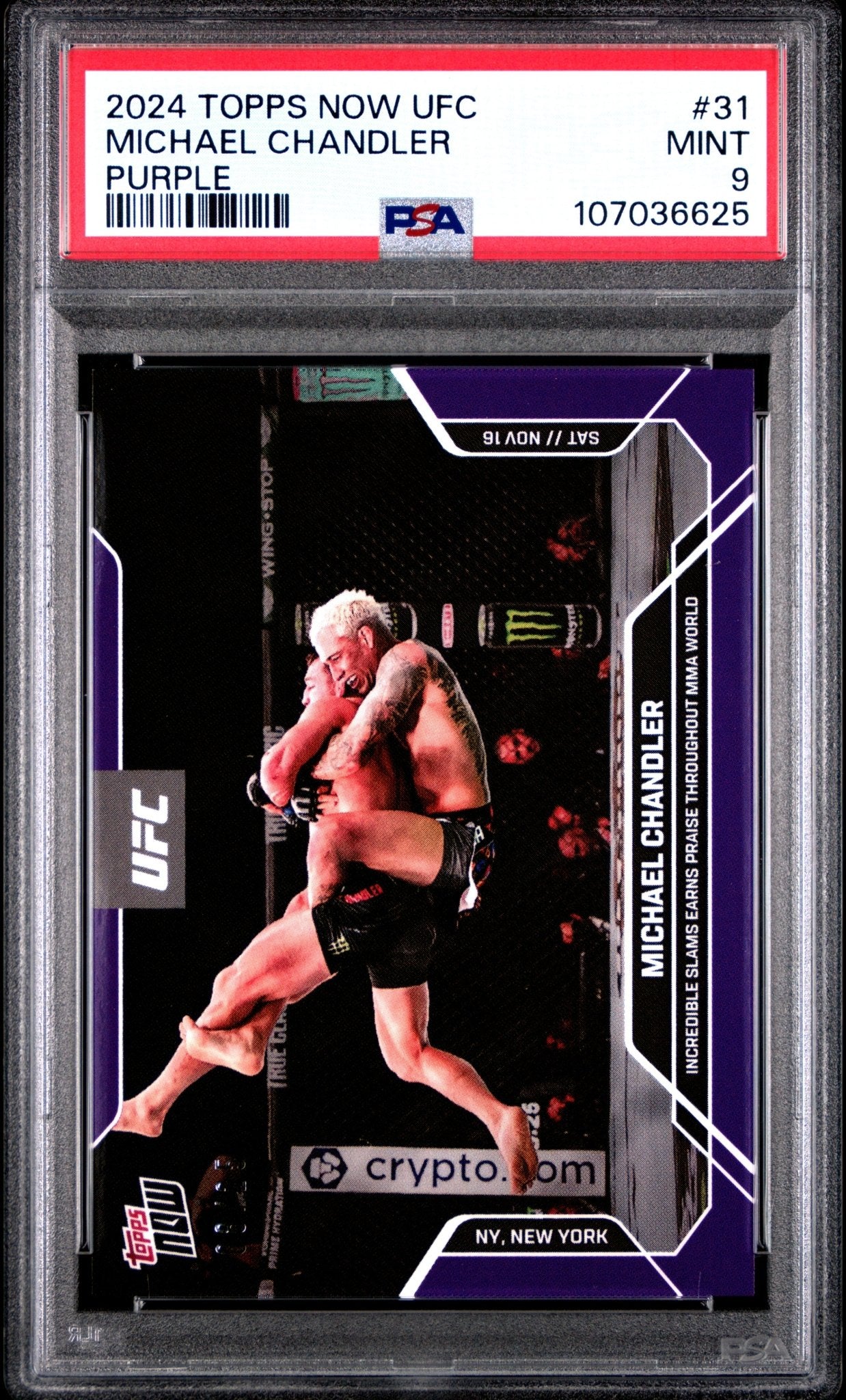 Michael Chandler 2024 Topps Now Purple 08/25 31 PSA 9 - Collector Store LLC