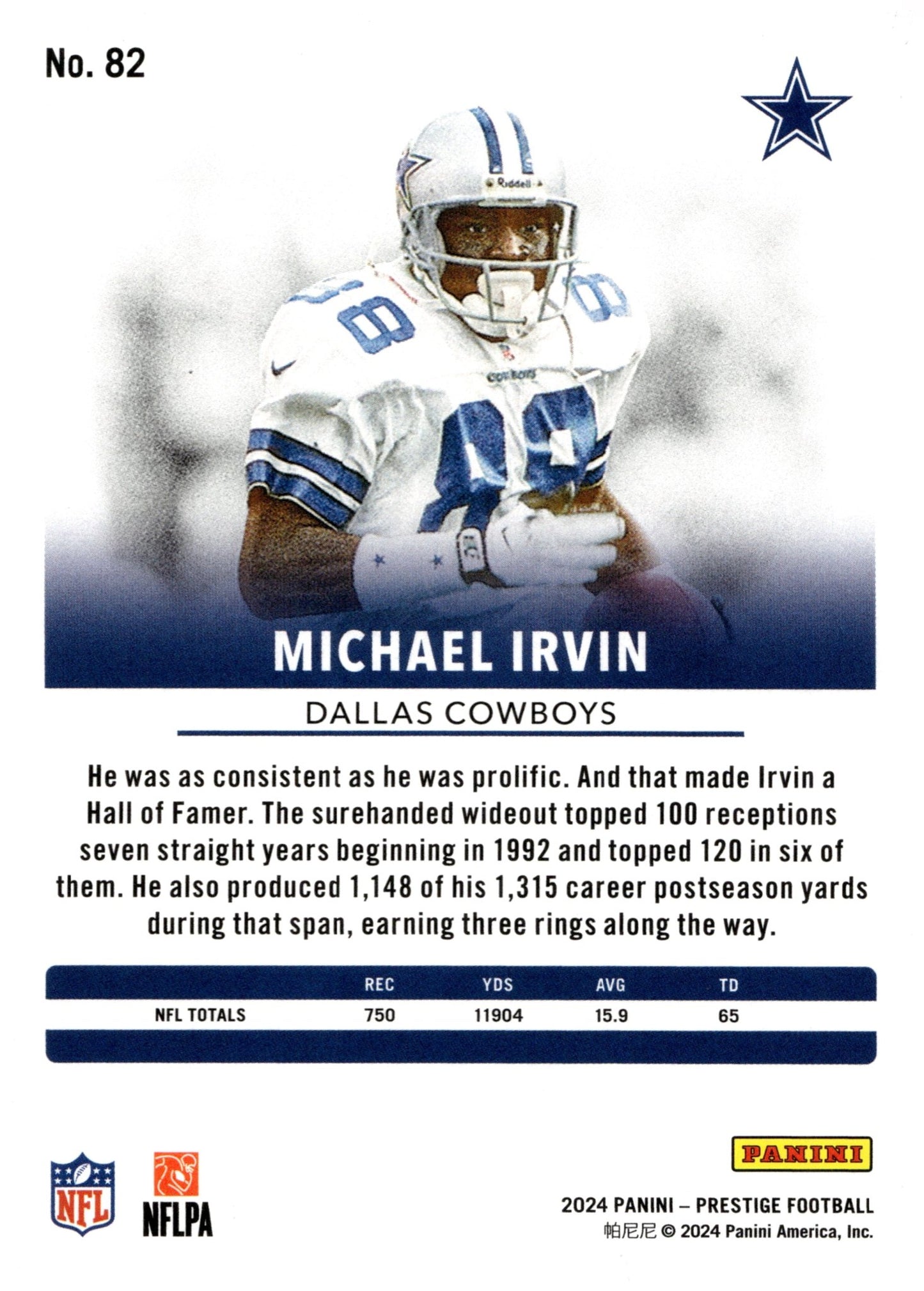 Michael Irvin 2024 Panini Prestige Xtra Points #82 - Collector Store LLC