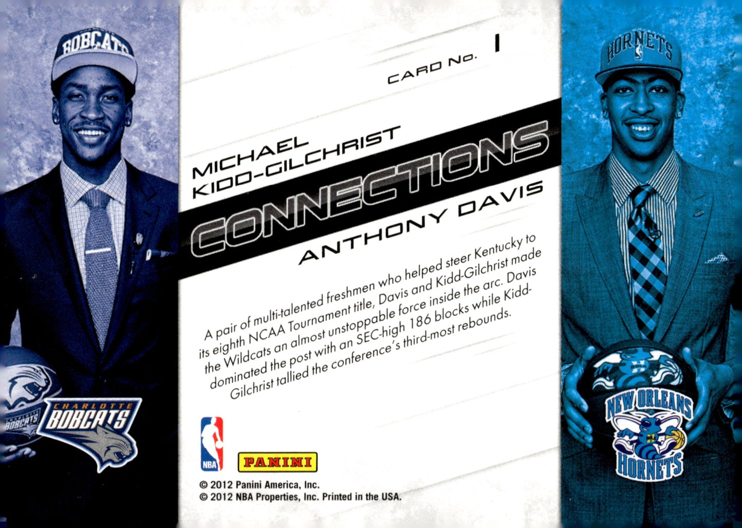 Michael Kidd - Gilchrist / Anthony Davis 2012 - 13 Panini Prestige Connections #1 - Collector Store LLC