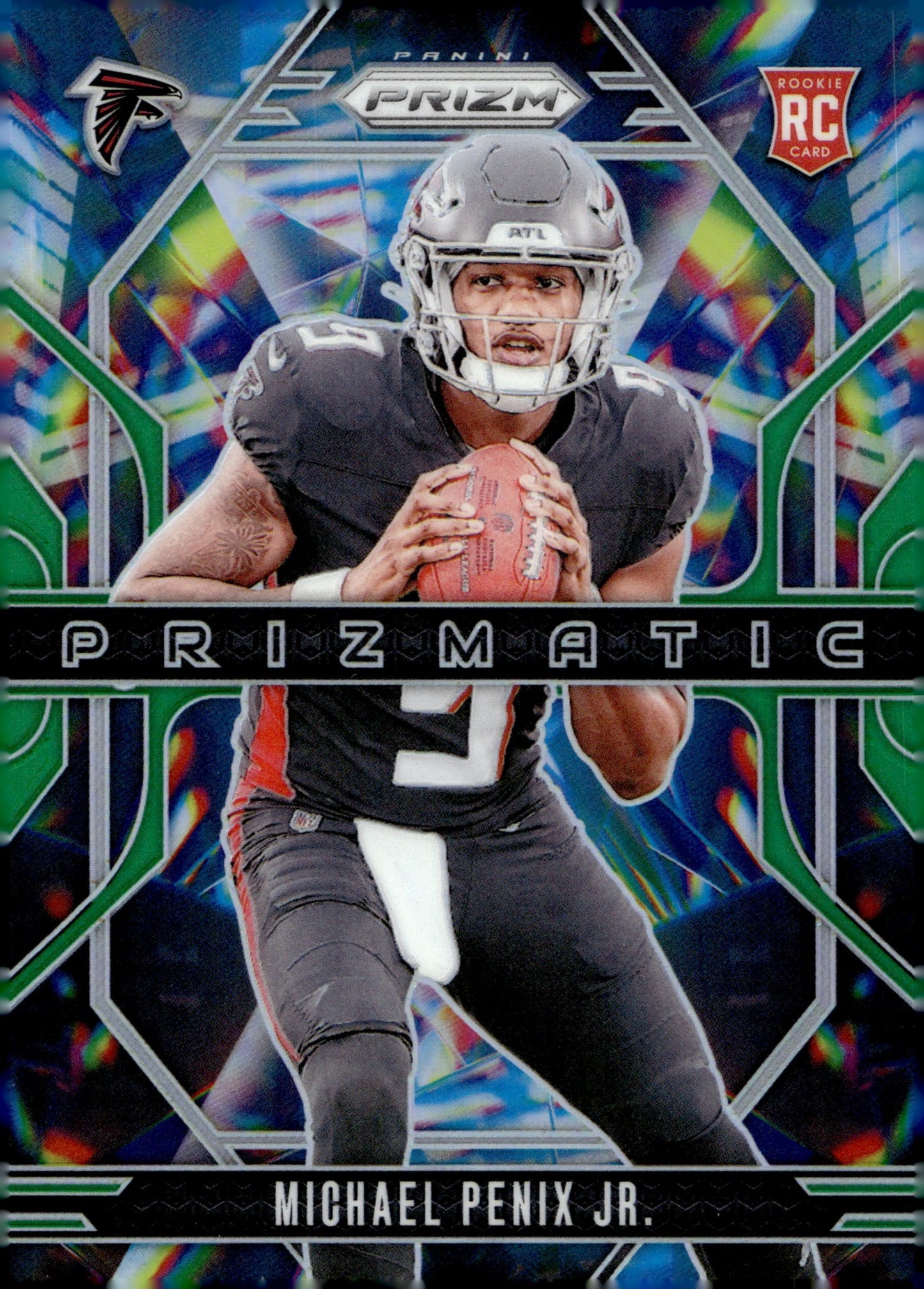 Michael Penix Jr. 2024 Panini Prizm Prizmatic Green Prizm RC #10 - Collector Store LLC