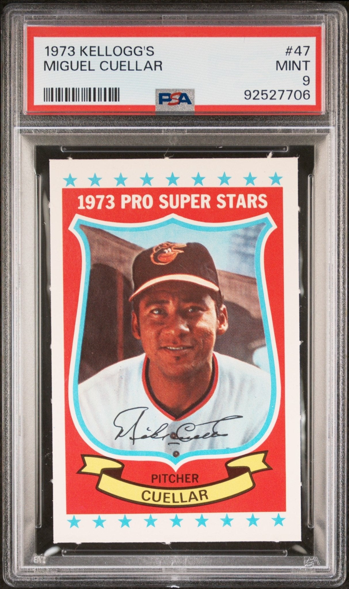 Miguel Cuellar 1973 Kellogg's #47 PSA 9 - Collector Store LLC