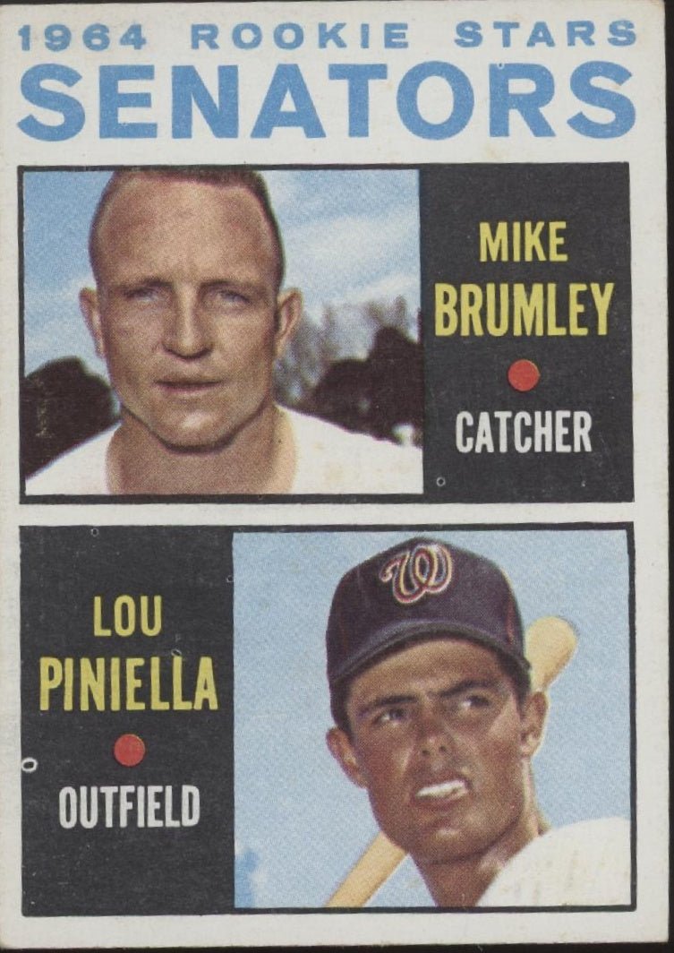 Mike Brumley / Lou Piniella 1964 Topps Senators Rookie Stars RC #167 VG #4 - Collector Store LLC