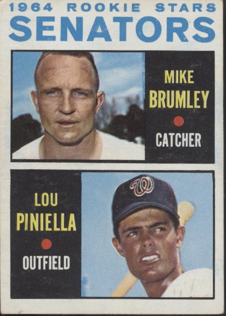 Mike Brumley / Lou Piniella 1964 Topps Senators Rookie Stars RC #167 VG #9 - Collector Store LLC