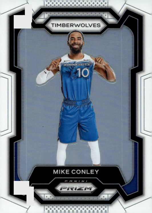 Mike Conley 2023 - 24 Panini Prizm White Prizm 130/175 #57 - Collector Store LLC