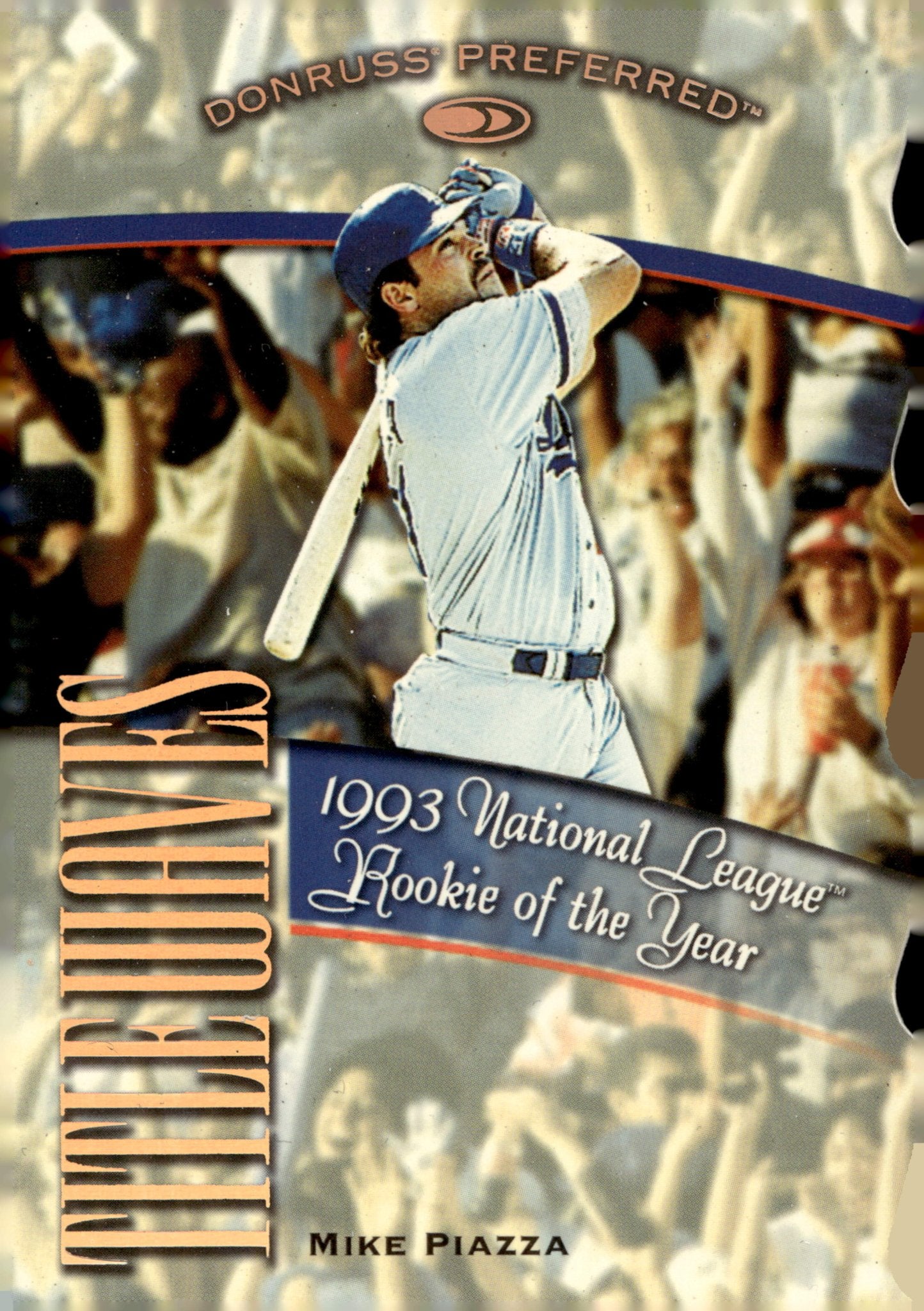 Mike Piazza 1998 Donruss Preferred Title Waves Die - Cut 1430/1993 #28 - Collector Store LLC