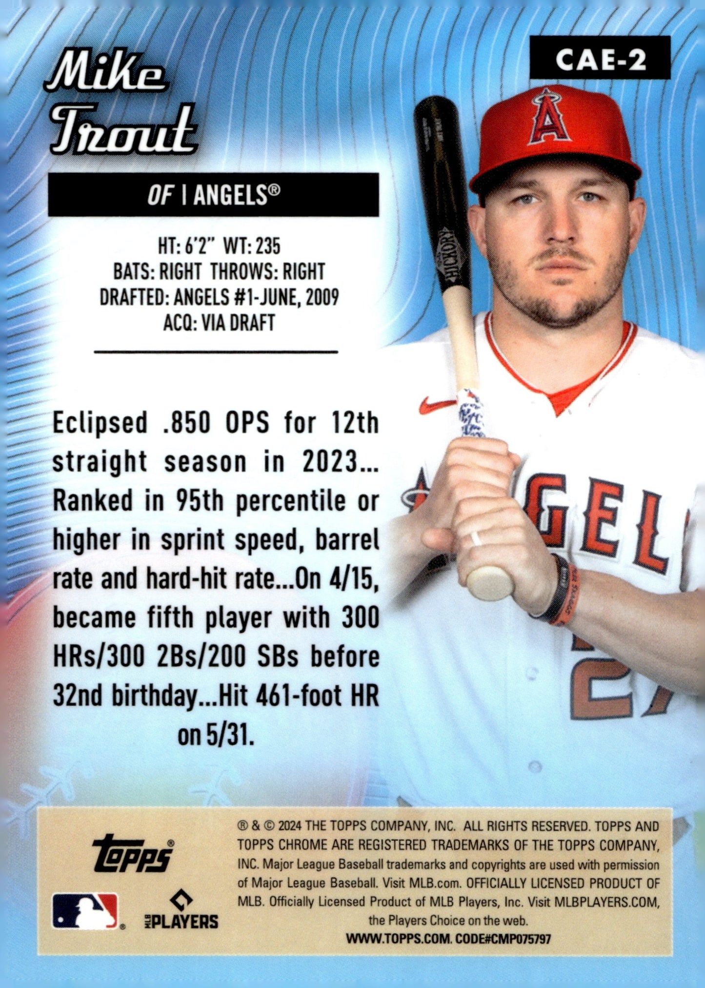 Mike Trout 2024 Topps Chrome All - Etch #CAE - 2 - Collector Store LLC