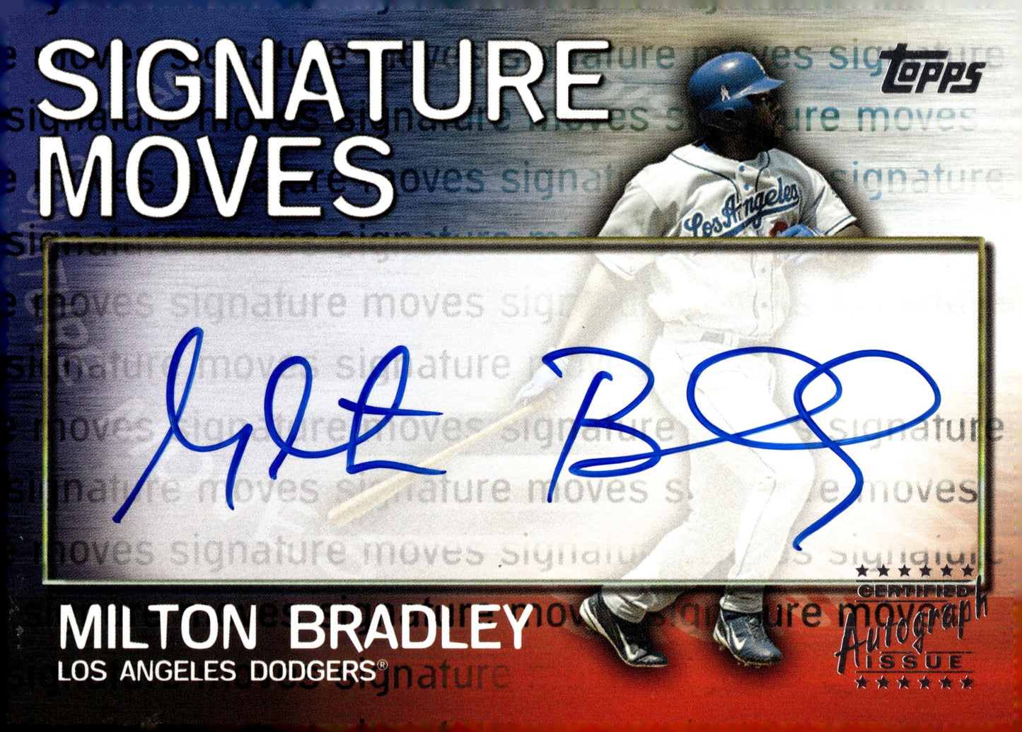 Milton Bradley 2004 Topps Signature Moves Certified Auto #SM - MB - Collector Store LLC