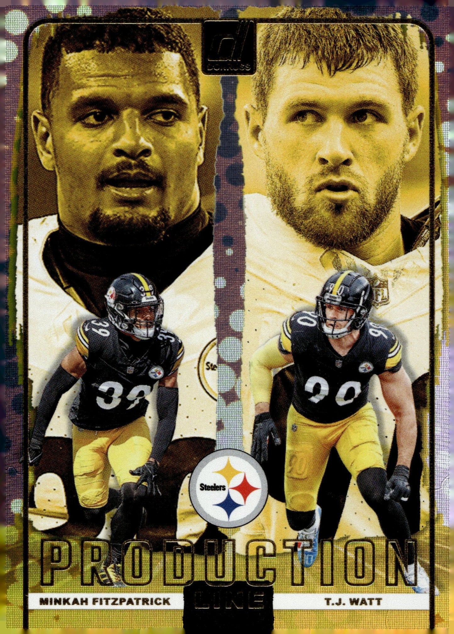 Minkah Fitzpatrick / TJ Watt 2024 Panini Donruss Production Line #20 - Collector Store LLC