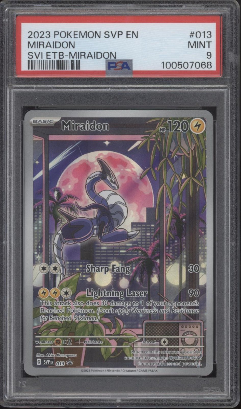 Miraidon Pokemon Scarlet & Violet Promo ETB #013 PSA 9 Miraidon Pokemon Scarlet & Violet Promo ETB #013 PSA 9
