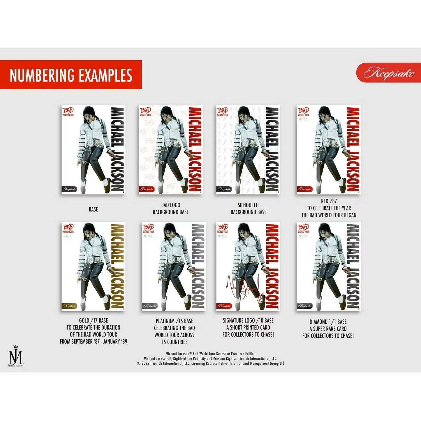 Keepsake Michael Jackson: Bad World Tour Premiere Collection Hobby Box