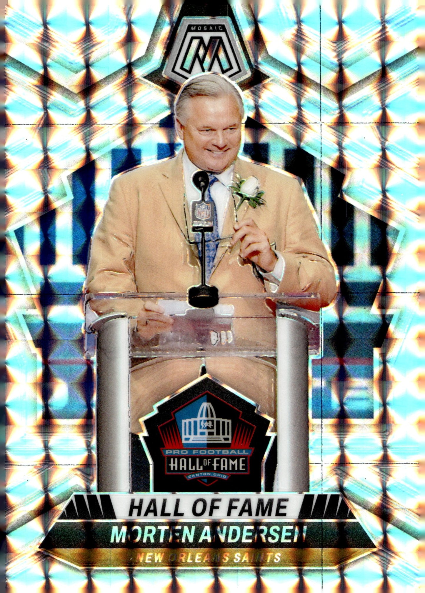 Morten Andersen 2024 Panini Mosaic Hall of Fame Prizm #294 - Collector Store LLC