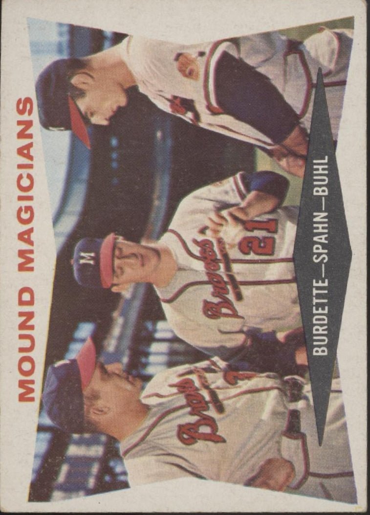 Mound Magicians 1960 Topps Burdette / Spahn / Buhl #230 VG - EX #1 - Collector Store LLC