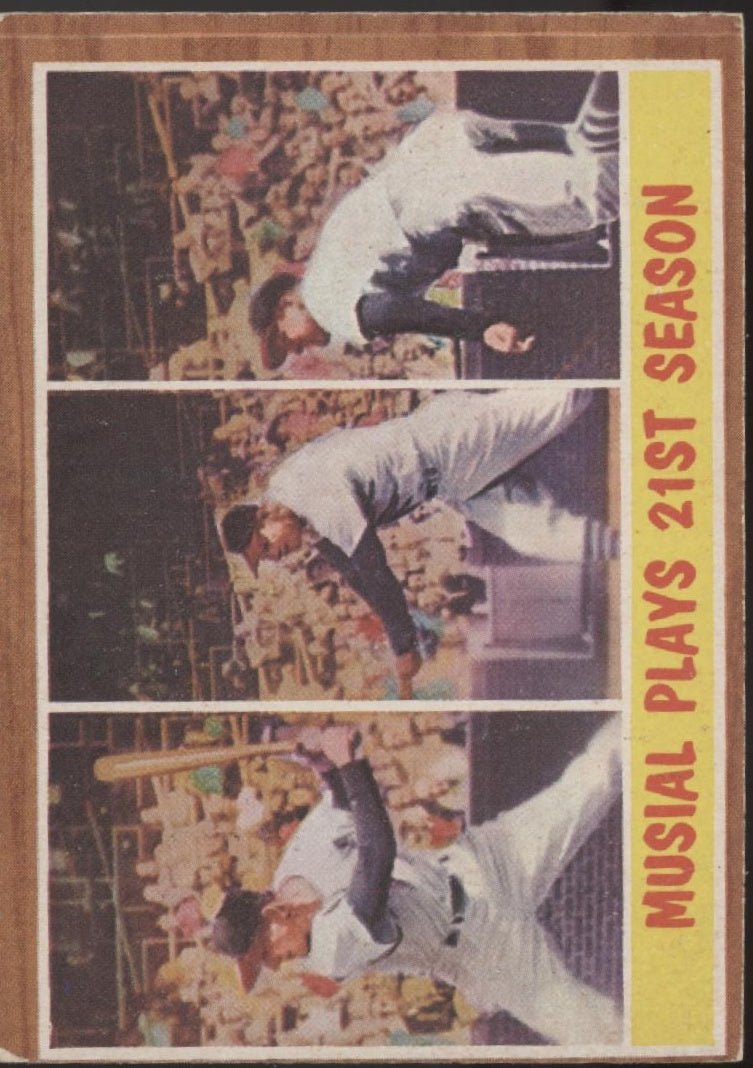 Musial Plays 21st Season 1962 Topps Stan Musial #317 St. Louis Cardinals VG - EX - Collector Store LLC