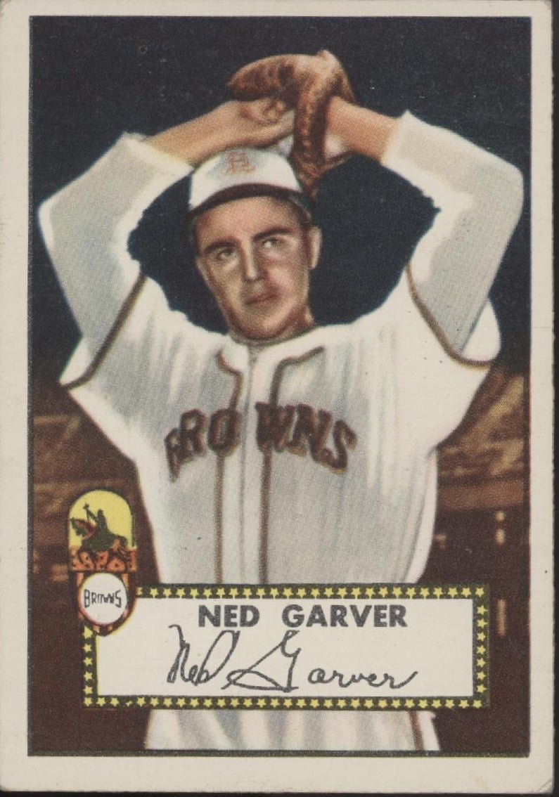 Ned Garver 1952 Topps #212 St. Louis Browns VG - Collector Store LLC