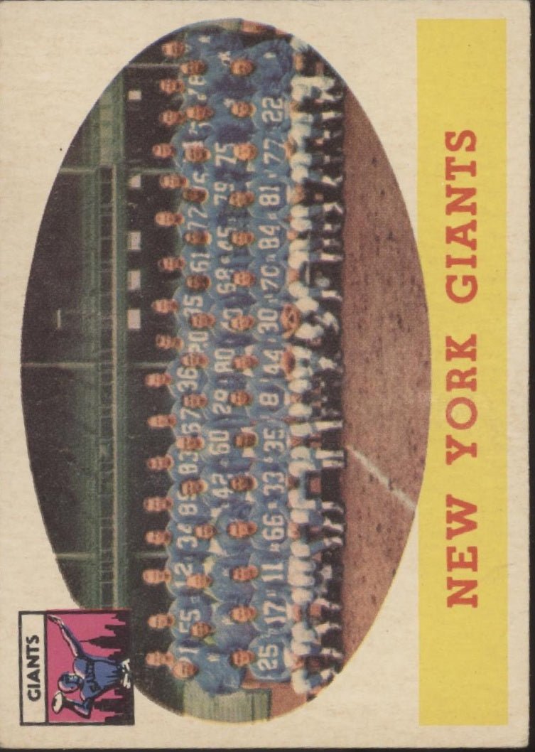New York Giants 1958 Topps Team Card #61 VG - EX - Collector Store LLC