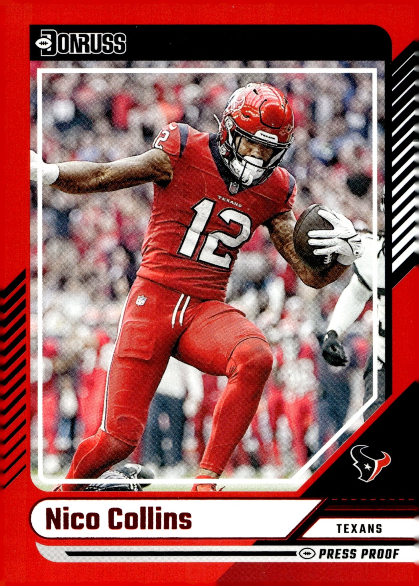 Nico Collins 2024 Panini Donruss Press Proof Red #109 - Collector Store LLC