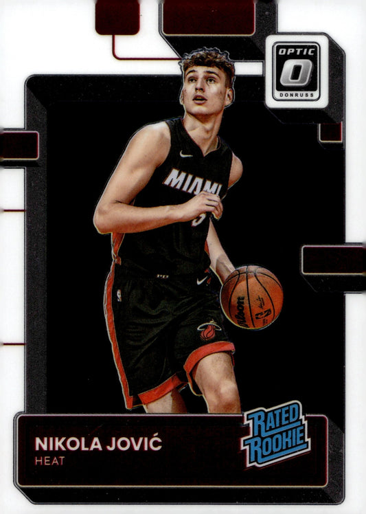 Nikola Jovic 2022 - 23 Panini Donruss Optic Rated Rookie RC #224 - Collector Store LLC