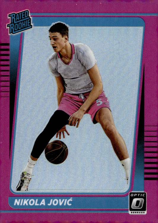 Nikola Jovic 2022 Chronicles Donruss Optic Draft Picks Rated Pink Prizm RC #24 - Collector Store LLC
